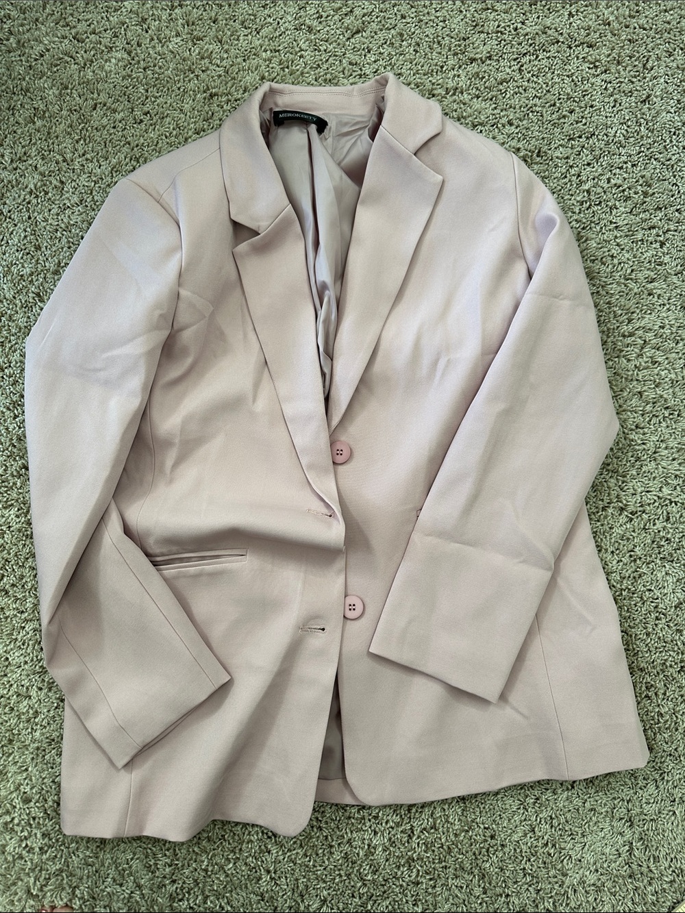 Women's Blush Pink Single-Breasted Blazer